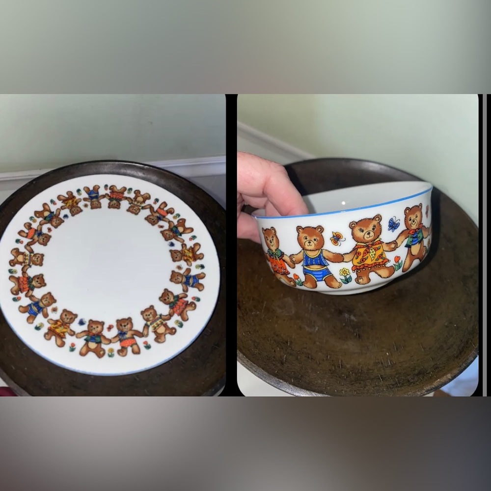 Bear bowl and plate, Interpur China